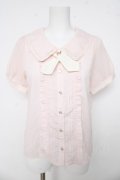 axes femme POETIQUE / スプーン＆フォーク刺繍ブラウス M ピンク Y-26-03-11-007-AX-BL-SZ-ZY