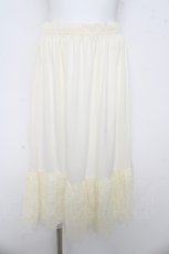 画像1: axes femme / フラワーレースミディペチスカート F 生成り Y-26-03-11-098-AX-SK-SZ-ZS (1)