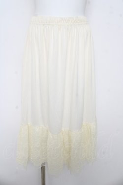 画像1: axes femme / フラワーレースミディペチスカート F 生成り Y-26-03-11-098-AX-SK-SZ-ZY