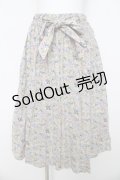 axes femme / 小花柄ふんわりミディスカート  生成り Y-26-03-11-099-AX-SK-SZ-ZY