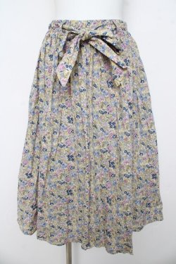 画像1: axes femme / 小花柄ふんわりミディスカート  生成り Y-26-03-11-099-AX-SK-SZ-ZY