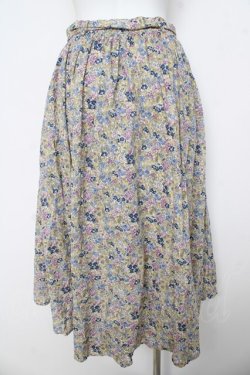 画像2: axes femme / 小花柄ふんわりミディスカート  生成り Y-26-03-11-099-AX-SK-SZ-ZY