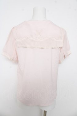 画像2: axes femme POETIQUE / スプーン＆フォーク刺繍ブラウス M ピンク Y-26-03-11-007-AX-BL-SZ-ZY