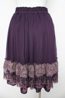 画像2: axes femme / カラー刺繍Aラインスカート M 紫 Y-26-03-11-103-AX-SK-SZ-ZY