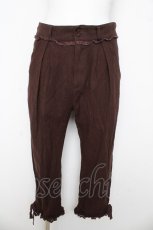 画像1: axes femme / 麻調クロップド丈パンツ M ブラウン Y-26-03-11-104-AX-PA-SZ-ZI (1)
