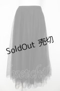 axes femme / ロングチュールスカート M 黒 Y-26-03-11-105-AX-SK-SZ-ZY