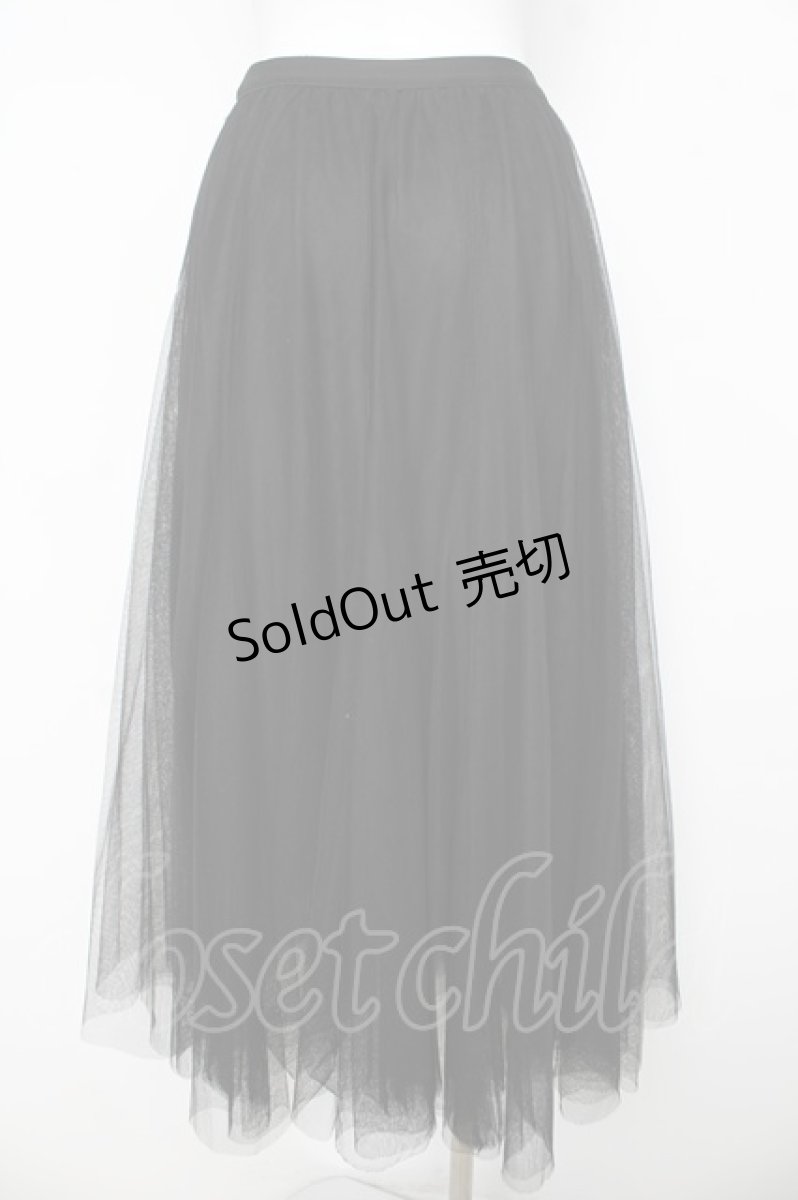 画像2: axes femme / ロングチュールスカート M 黒 Y-26-03-11-105-AX-SK-SZ-ZY (2)