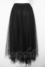画像2: axes femme / ロングチュールスカート M 黒 Y-26-03-11-105-AX-SK-SZ-ZY (2)