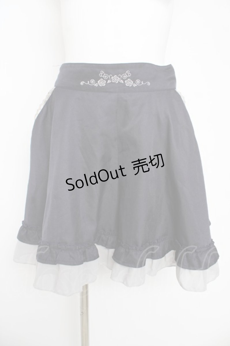 画像1: axes femme / ウエスト刺繍キュロットスカート  紺 Y-26-03-11-106-AX-SK-SZ-ZS (1)