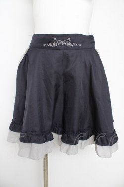 画像1: axes femme / ウエスト刺繍キュロットスカート  紺 Y-26-03-11-106-AX-SK-SZ-ZY