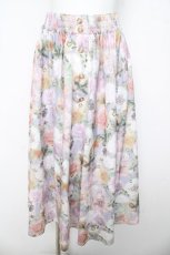 画像1: axes femme / ぼかし花柄ロングスカート M ラベンダー Y-26-03-11-108-AX-SK-SZ-ZI (1)