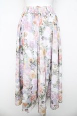 画像2: axes femme / ぼかし花柄ロングスカート M ラベンダー Y-26-03-11-108-AX-SK-SZ-ZI (2)