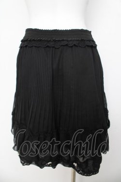 画像2: axes femme / 裾パールシフォンスカート M 黒 Y-26-03-11-110-AX-SK-SZ-ZY