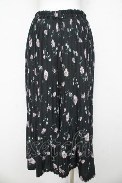 画像2: axes femme / 花柄プリーツワイドパンツ M 黒 Y-26-03-11-111-AX-PA-SZ-ZY