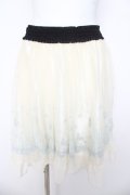 axes femme / カラー刺繍チュールスカート/リトルマーメイド M 生成り Y-26-03-11-112-AX-SK-SZ-ZY