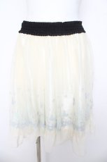 画像1: axes femme / カラー刺繍チュールスカート/リトルマーメイド M 生成り Y-26-03-11-112-AX-SK-SZ-ZS (1)