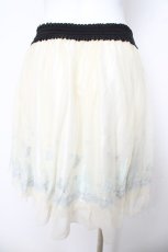 画像2: axes femme / カラー刺繍チュールスカート/リトルマーメイド M 生成り Y-26-03-11-112-AX-SK-SZ-ZS (2)