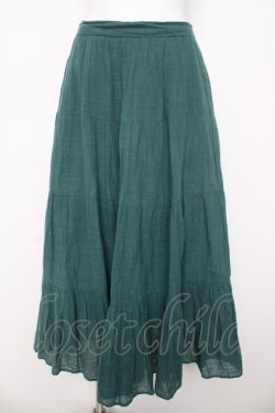 画像1: axes femme / ティアードボリューミースカート M グリーン Y-26-03-11-115-AX-SK-SZ-ZY