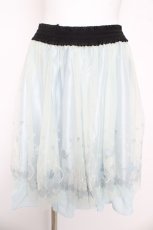 画像1: axes femme / カラー刺繍チュールスカート/リトルマーメイド M サックス Y-26-03-11-116-AX-SK-SZ-ZY (1)
