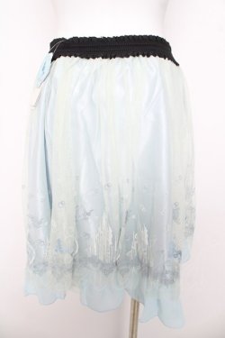 画像2: axes femme / カラー刺繍チュールスカート/リトルマーメイド M サックス Y-26-03-11-116-AX-SK-SZ-ZY