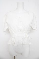 画像1: LIZ LISA / レースアップパワショルトップス 0 白 Y-26-03-11-009-LO-TO-SZ-ZS (1)