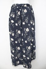 画像2: axes femme / 裾レース花柄ワイドパンツ M 紺 Y-26-03-11-121-AX-PA-SZ-ZI (2)