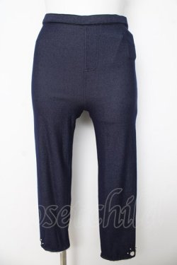 画像1: axes femme / 裾プチバラ使いレギンス M 紺 Y-26-03-11-123-AX-PA-SZ-ZY