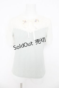 画像1: axes femme / フラワーカラーカットプルオーバー M ミント Y-26-03-11-010-AX-TO-SZ-ZY