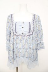 画像1: axes femme / 花柄クラシックワンピース  サックス Y-26-03-11-012-AX-OP-SZ-ZY (1)