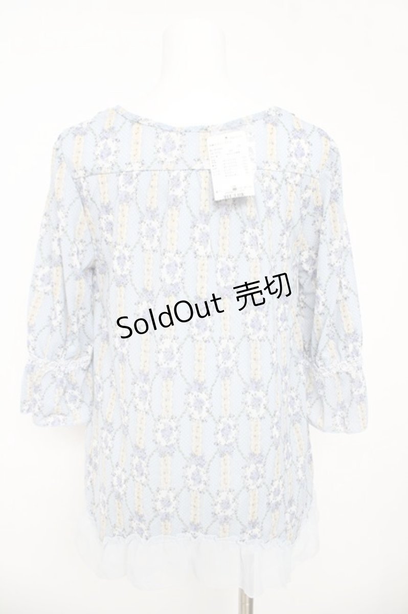 画像2: axes femme / 花柄クラシックワンピース  サックス Y-26-03-11-012-AX-OP-SZ-ZY (2)