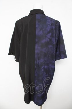 画像2: NOEMIE / タイダイ配色切り替えユニセックスシャツ F 紫 Y-26-03-11-013-LO-BL-SZ-ZY