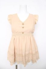 画像1: LIZ LISA / バックレースアップチュニック 0 ベージュ Y-26-03-11-016-LO-TO-SZ-ZY (1)