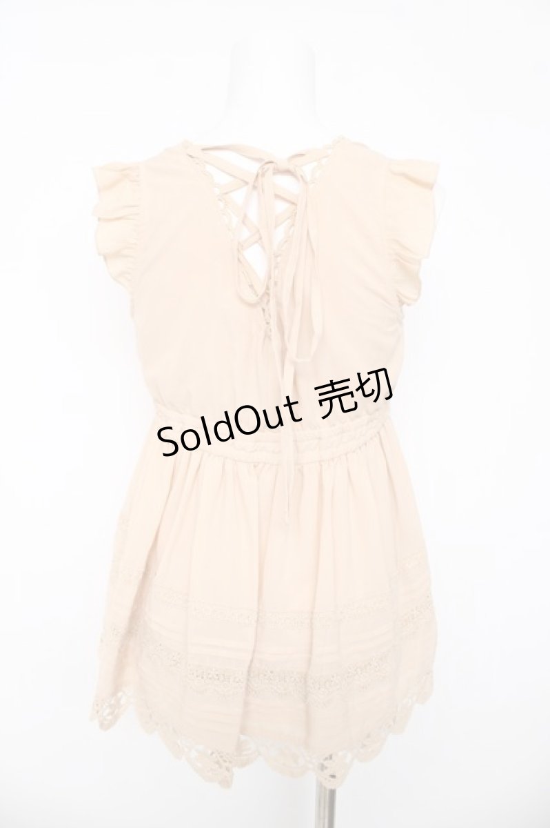 画像2: LIZ LISA / バックレースアップチュニック 0 ベージュ Y-26-03-11-016-LO-TO-SZ-ZY (2)