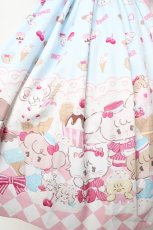 画像3: axes femme kawaii / mikko illustration × axes femme KAWAII ダイナーカフェワンピース M サックス Y-26-03-11-024-AX-OP-SZ-ZY (3)