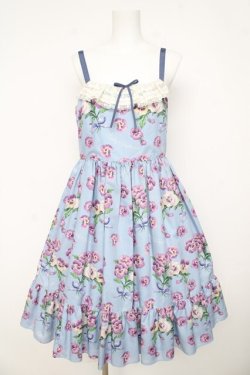 画像1: Emily Temple cute / Pansy ribbonキャミワンピース  サックス Y-26-03-11-025-ET-OP-SZ-ZY