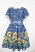 Emily Temple cute / Sunflower　ワンピース  ブルー Y-26-03-11-026-ET-OP-SZ-ZY