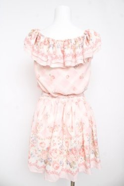 画像2: LIZ LISA / ギンガム裾花ワンピース 0 ピンク Y-26-03-11-028-LO-OP-SZ-ZY