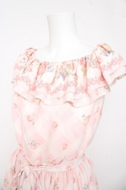 画像3: LIZ LISA / ギンガム裾花ワンピース 0 ピンク Y-26-03-11-028-LO-OP-SZ-ZY