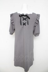 画像2: Amavel / スカラップパールふくれジャガードワンピース M グレー Y-26-03-11-031-CA-OP-SZ-ZY (2)