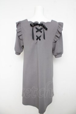 画像2: Amavel / スカラップパールふくれジャガードワンピース M グレー Y-26-03-11-031-CA-OP-SZ-ZY