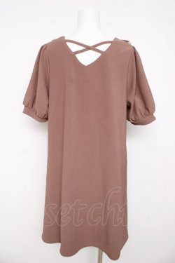 画像2: Amavel / バッククロス梯子レースワンピース M ブラウン Y-26-03-11-032-CA-OP-SZ-ZY