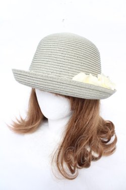 画像1: axes femme / ボーラーストローハット  グリーン Y-26-03-11-003-AX-AC-SZ-ZY