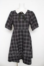 画像1: Amavel / 配色チェックワンピース M 黒 Y-26-03-11-033-CA-OP-SZ-ZY (1)