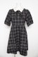 画像1: Amavel / 配色チェックワンピース M 黒 Y-26-03-11-033-CA-OP-SZ-ZY (1)