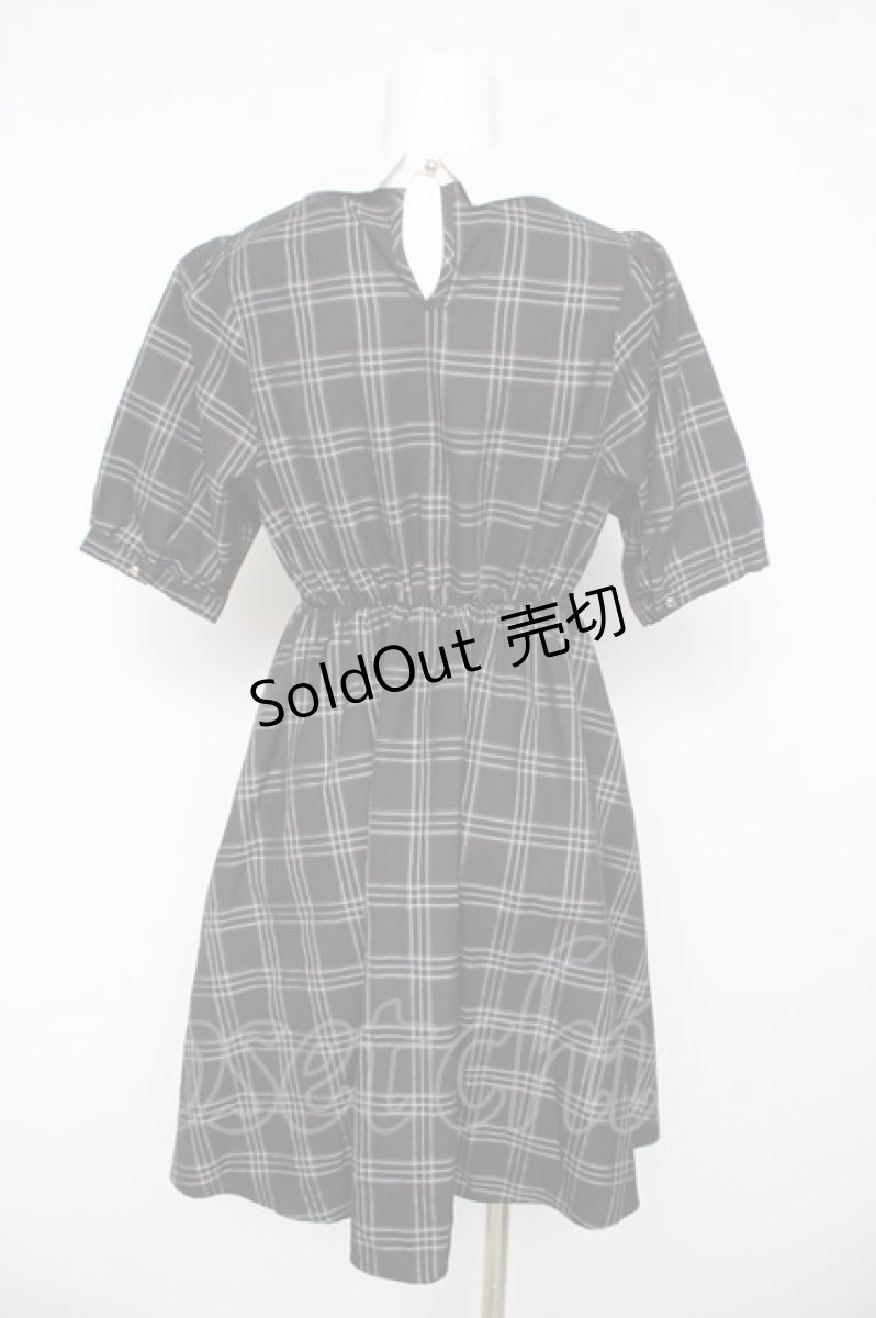 画像2: Amavel / 配色チェックワンピース M 黒 Y-26-03-11-033-CA-OP-SZ-ZY (2)