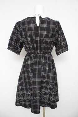 画像2: Amavel / 配色チェックワンピース M 黒 Y-26-03-11-033-CA-OP-SZ-ZY