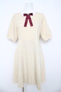 Amavel / 衿配色ストライプワンピース F アイボリー Y-26-03-11-036-CA-OP-SZ-ZY