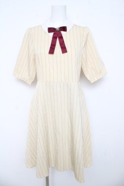 画像1: Amavel / 衿配色ストライプワンピース F アイボリー Y-26-03-11-036-CA-OP-SZ-ZY