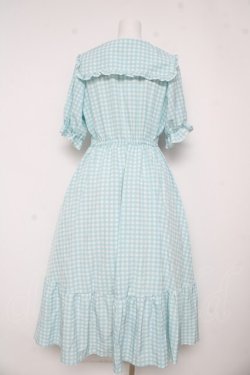 画像2: m petit by misako / TT*Mギンガムチェック半袖ワンピース L 中水色 Y-26-03-11-037-LO-OP-SZ-ZY