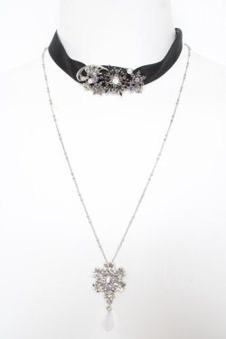 画像1: axes femme / スノークリスタルチョーカー  シルバー Y-26-03-12-006-AX-AC-SZ-ZI